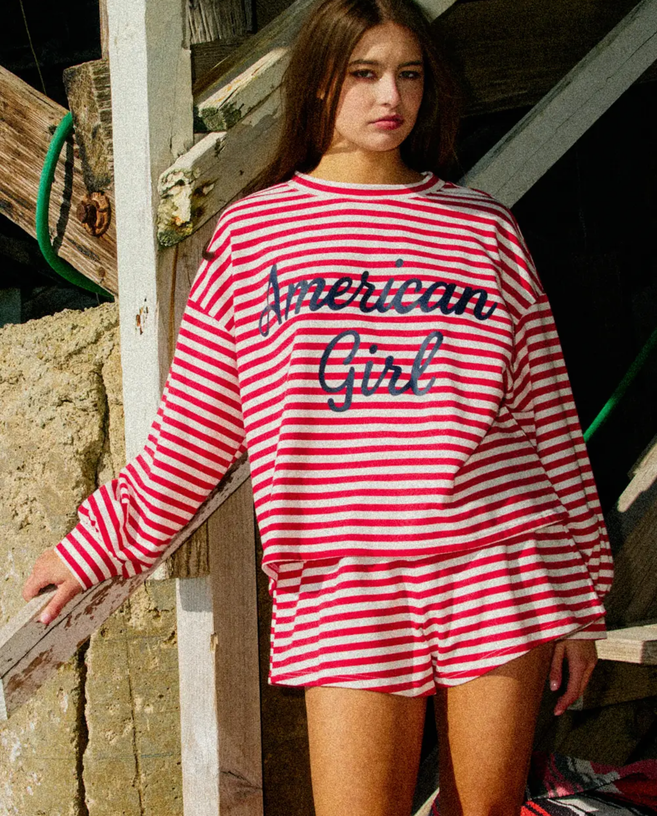 American Girl Striped Knit Set