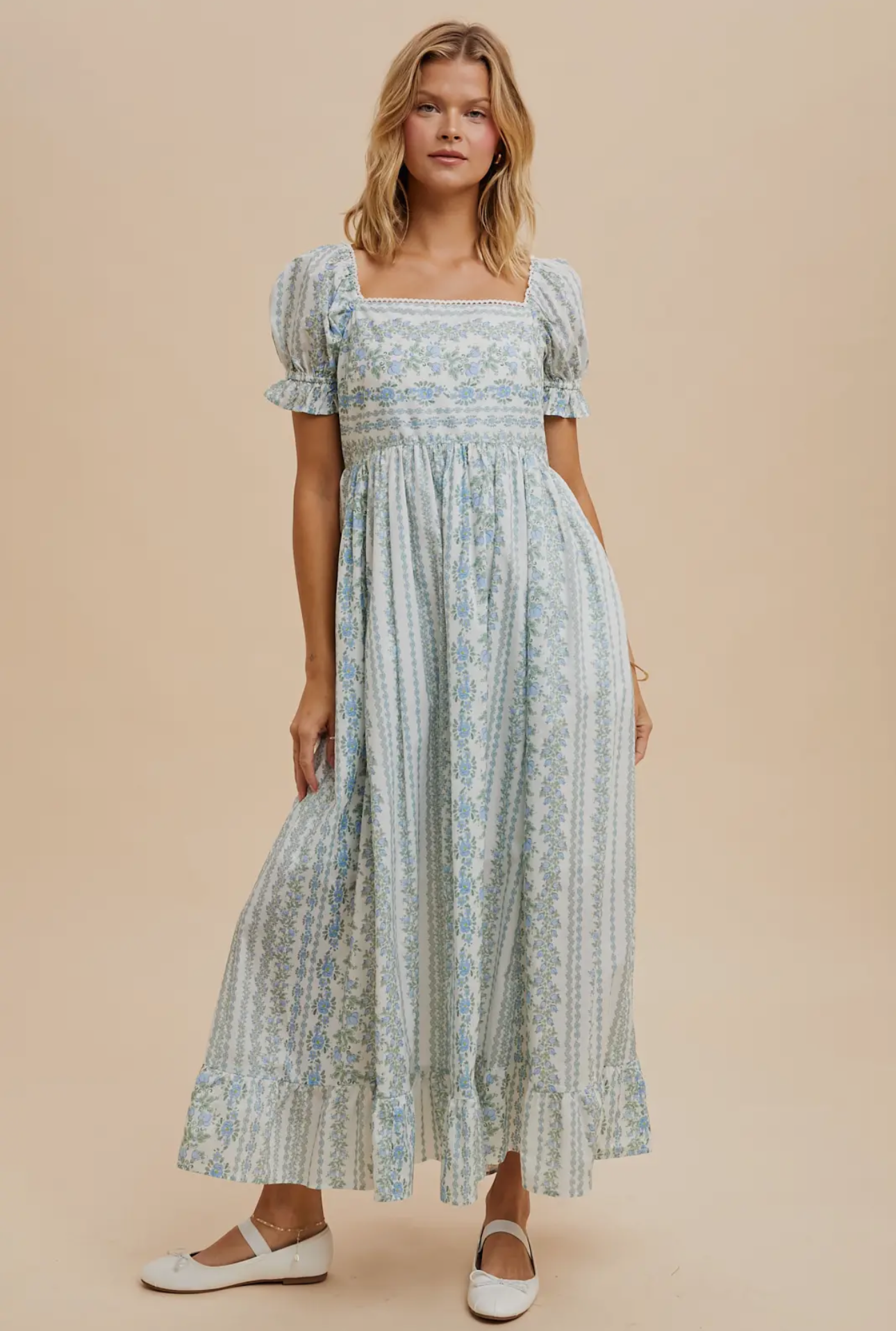 Floral Cotton Maxi Dress (PREORDER)
