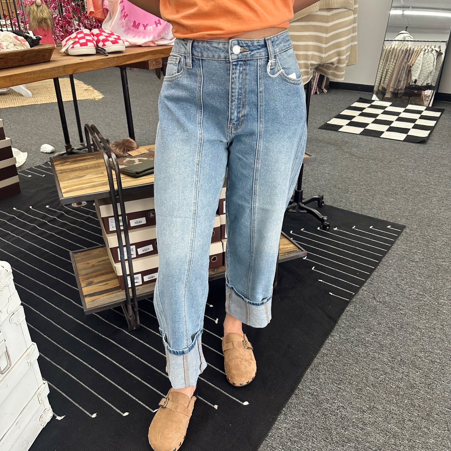 JBD Cuffed Barrel Jean