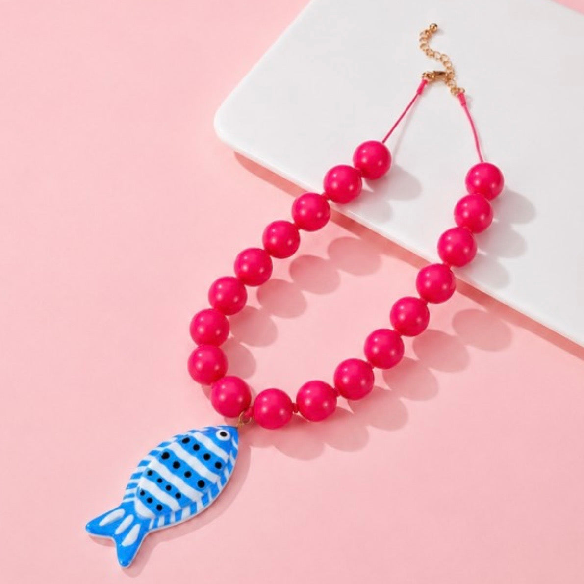 Coastal Blue Fish Necklace