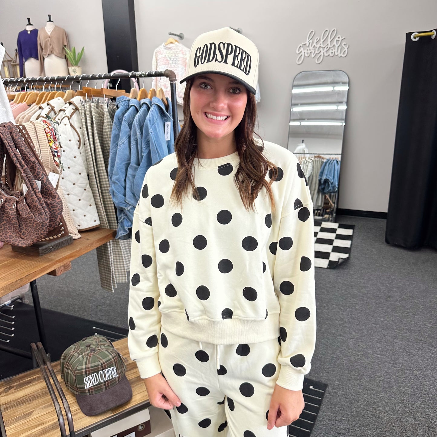 Polka Dot Crewneck