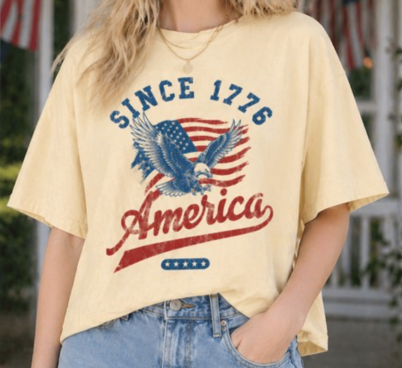 1776 Freedom Eagle Boxy Tee (PREORDER)