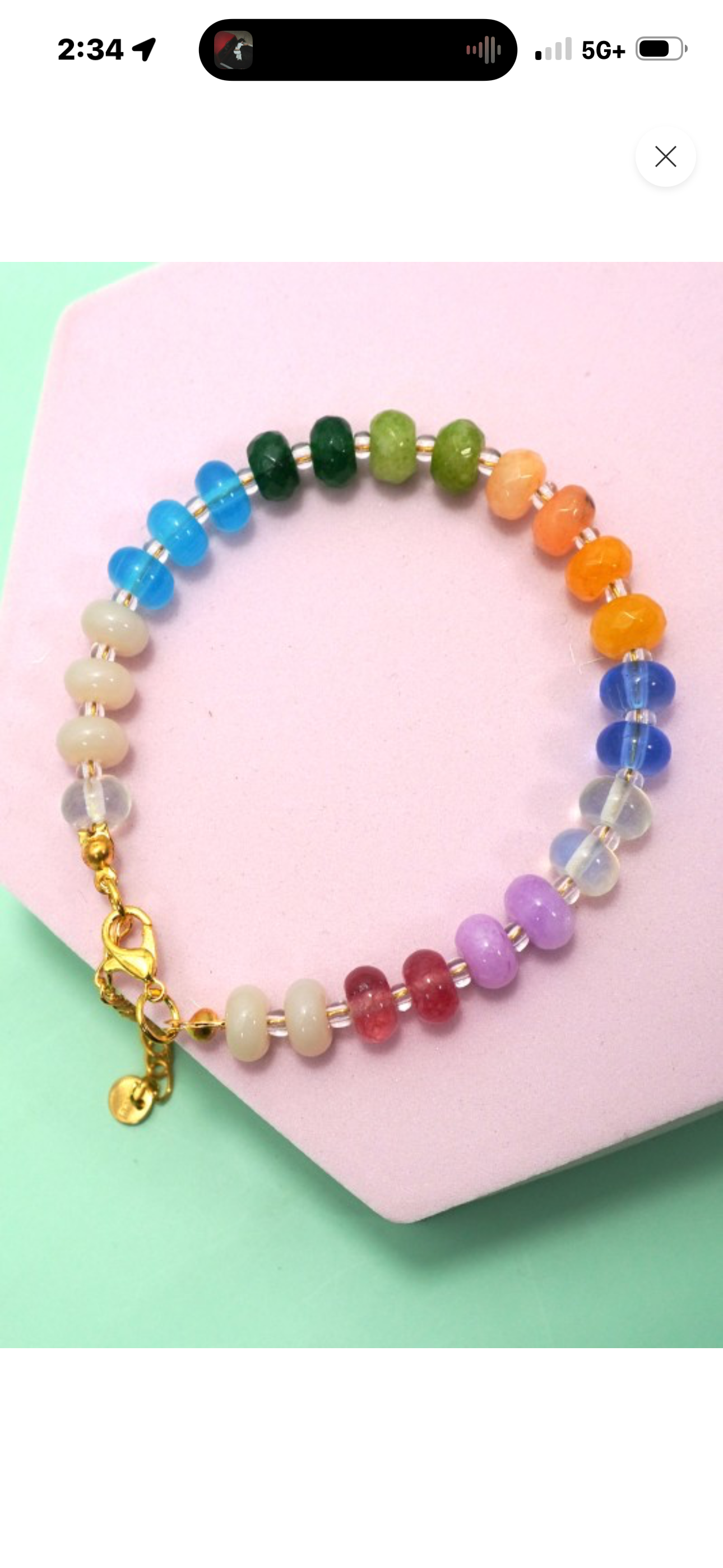 Boho Resin Beaded Bracelet