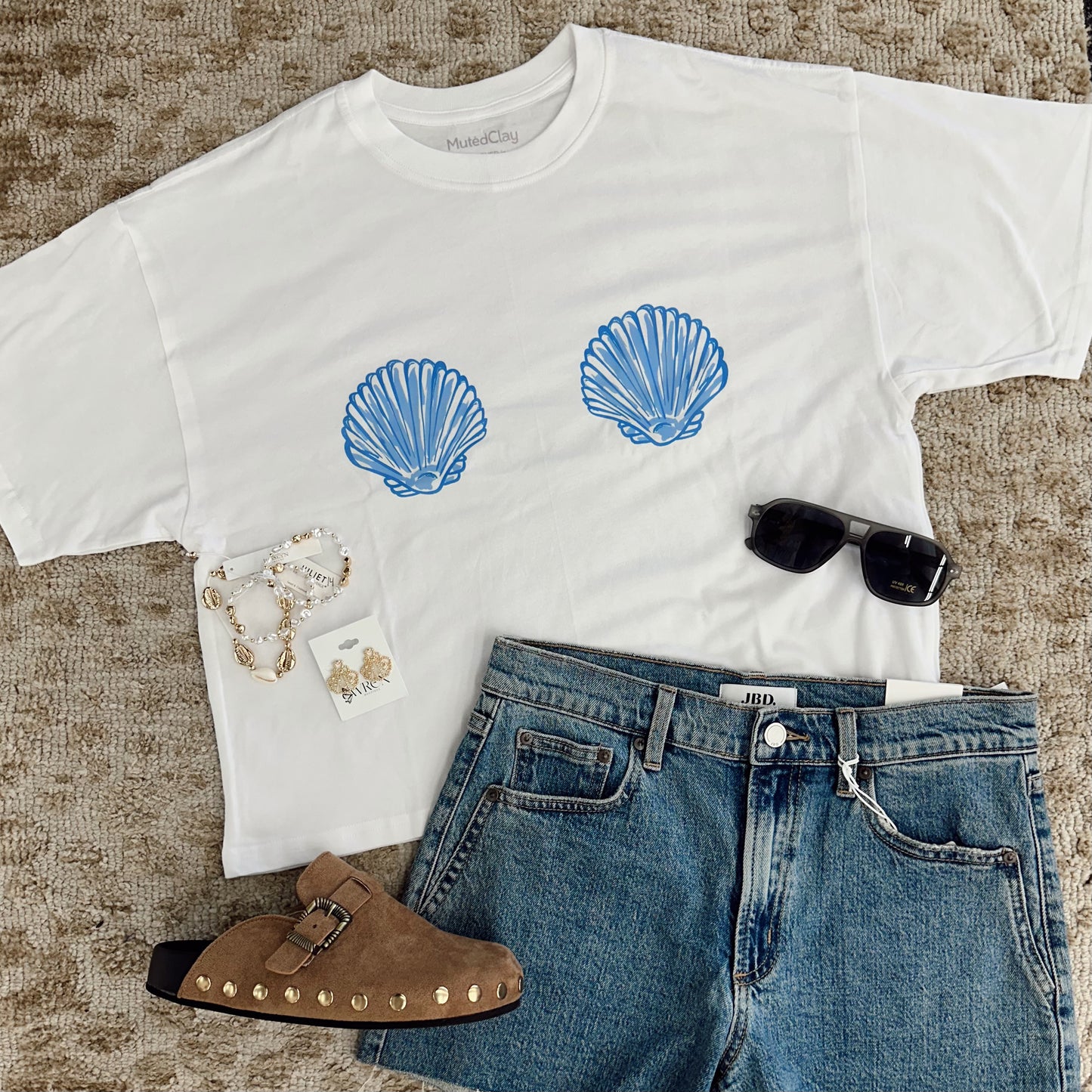 Seashell Coast Boxy Tee