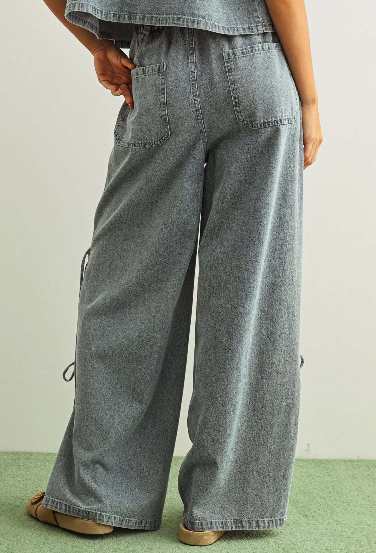Denim Tie Pant