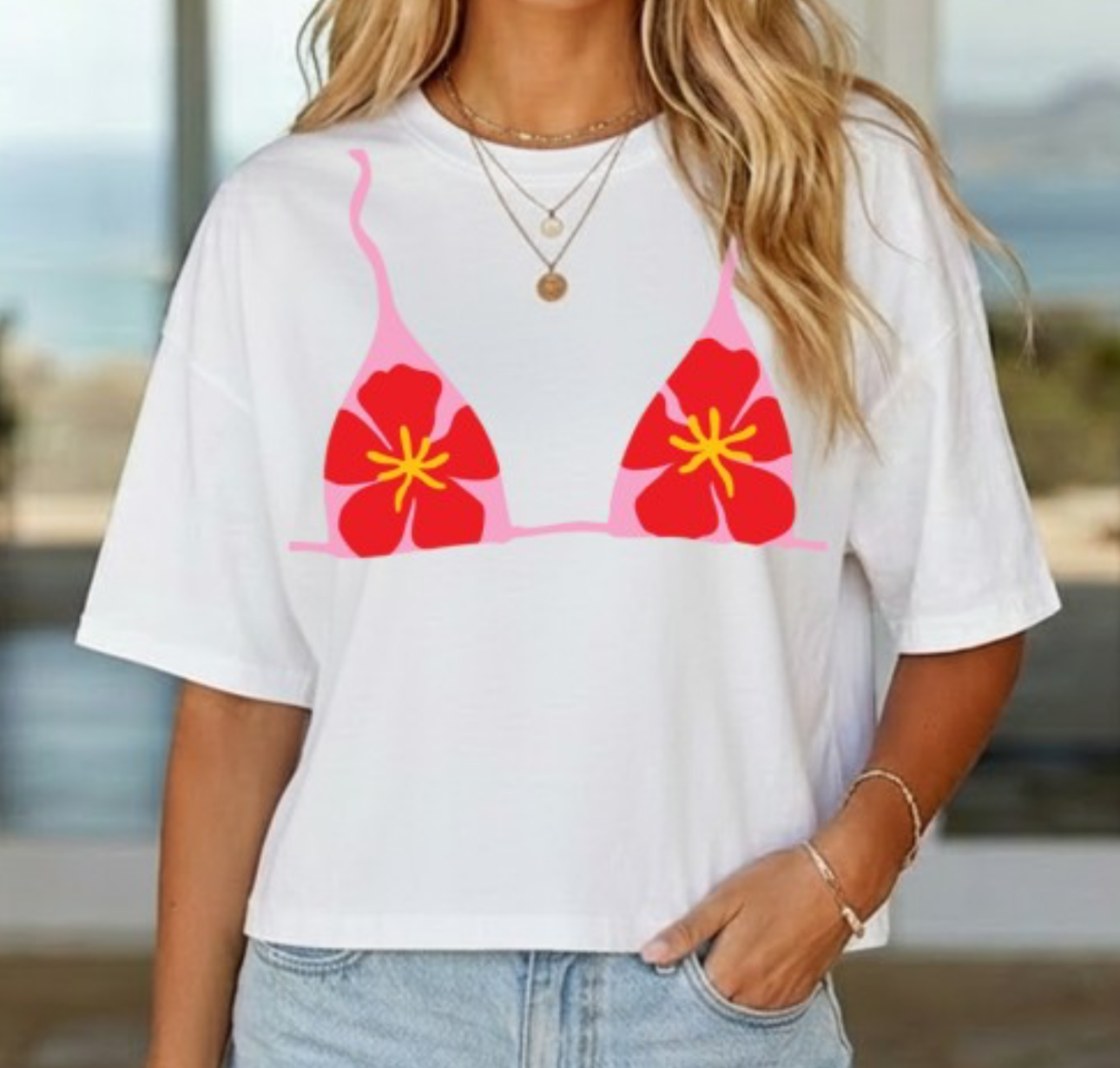 Island Bloom Bikini Boxy Tee (PREORDER)