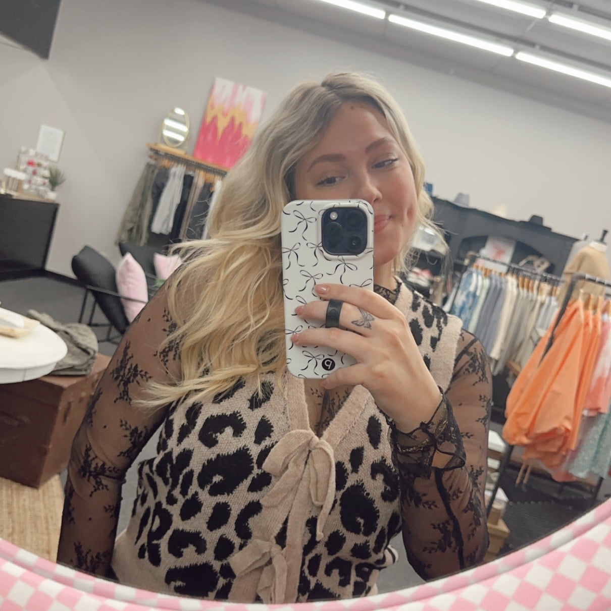 Delicate Moments Leopard Sweater Vest