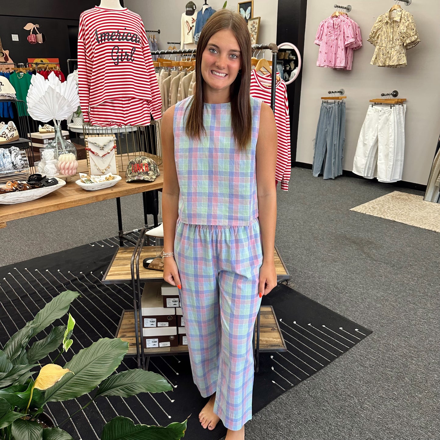 Summer Spritz Plaid Set