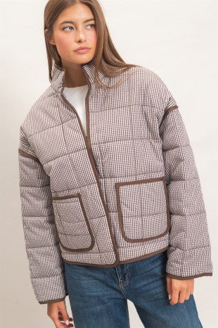 Gingham Days Quilted Jacket (PREORDER)