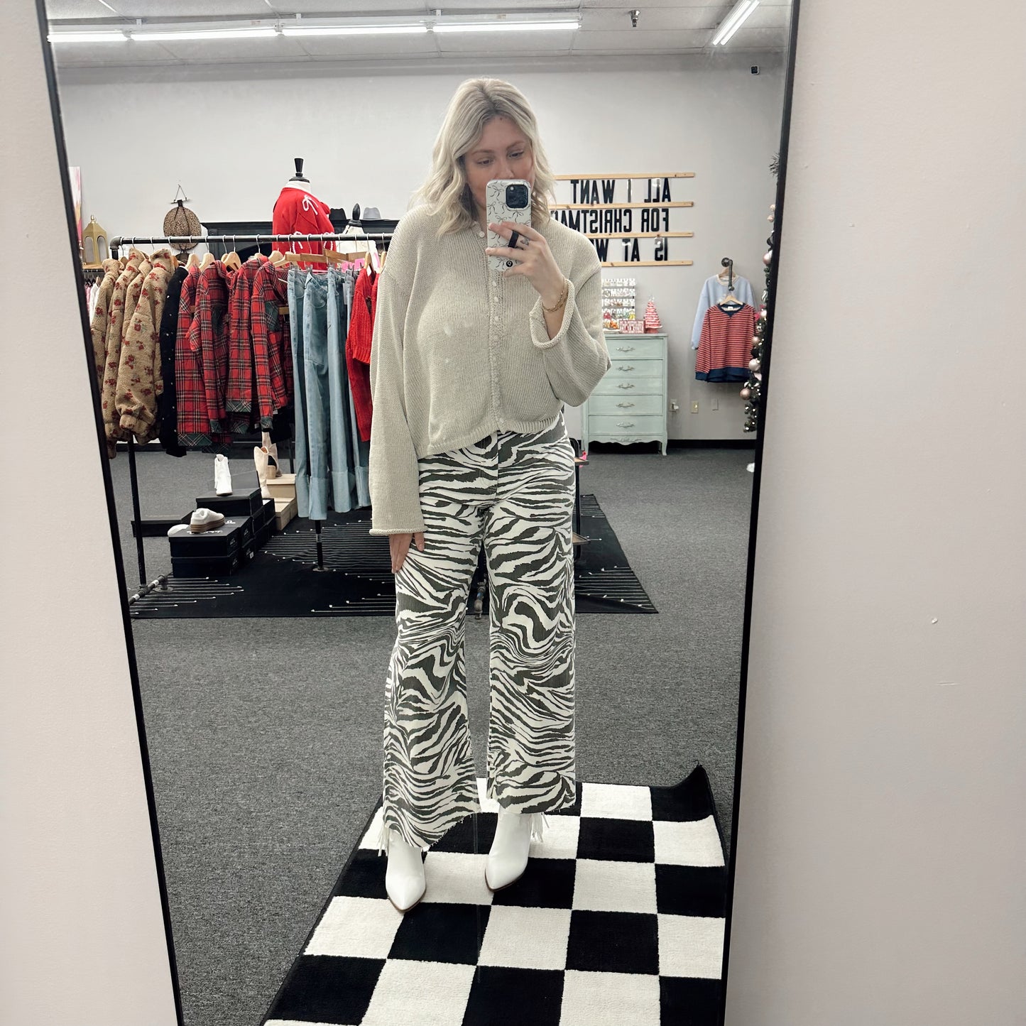 Zebra Print Stretch Pants