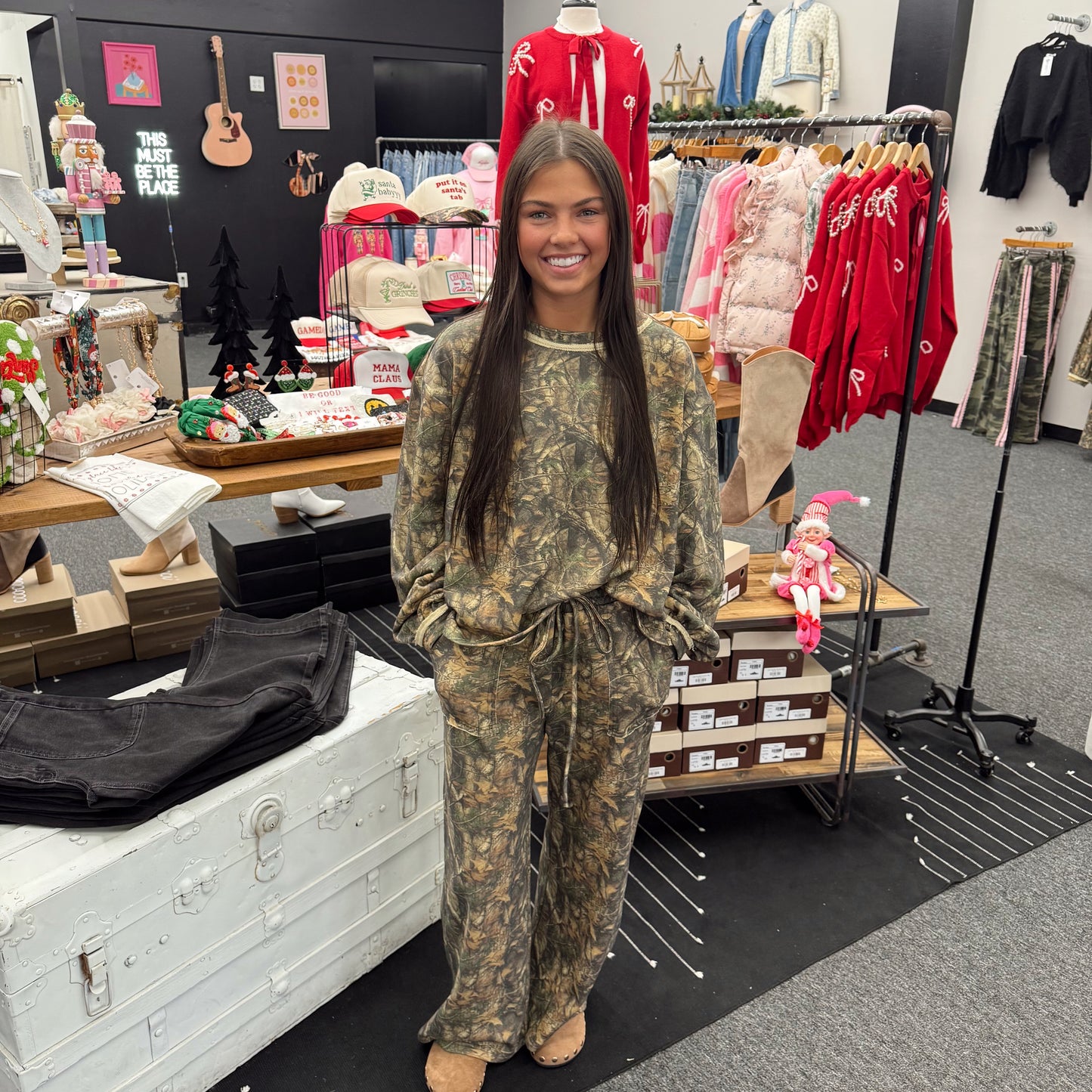 Camo Cutie Terry Long Sleeve & Pants Set