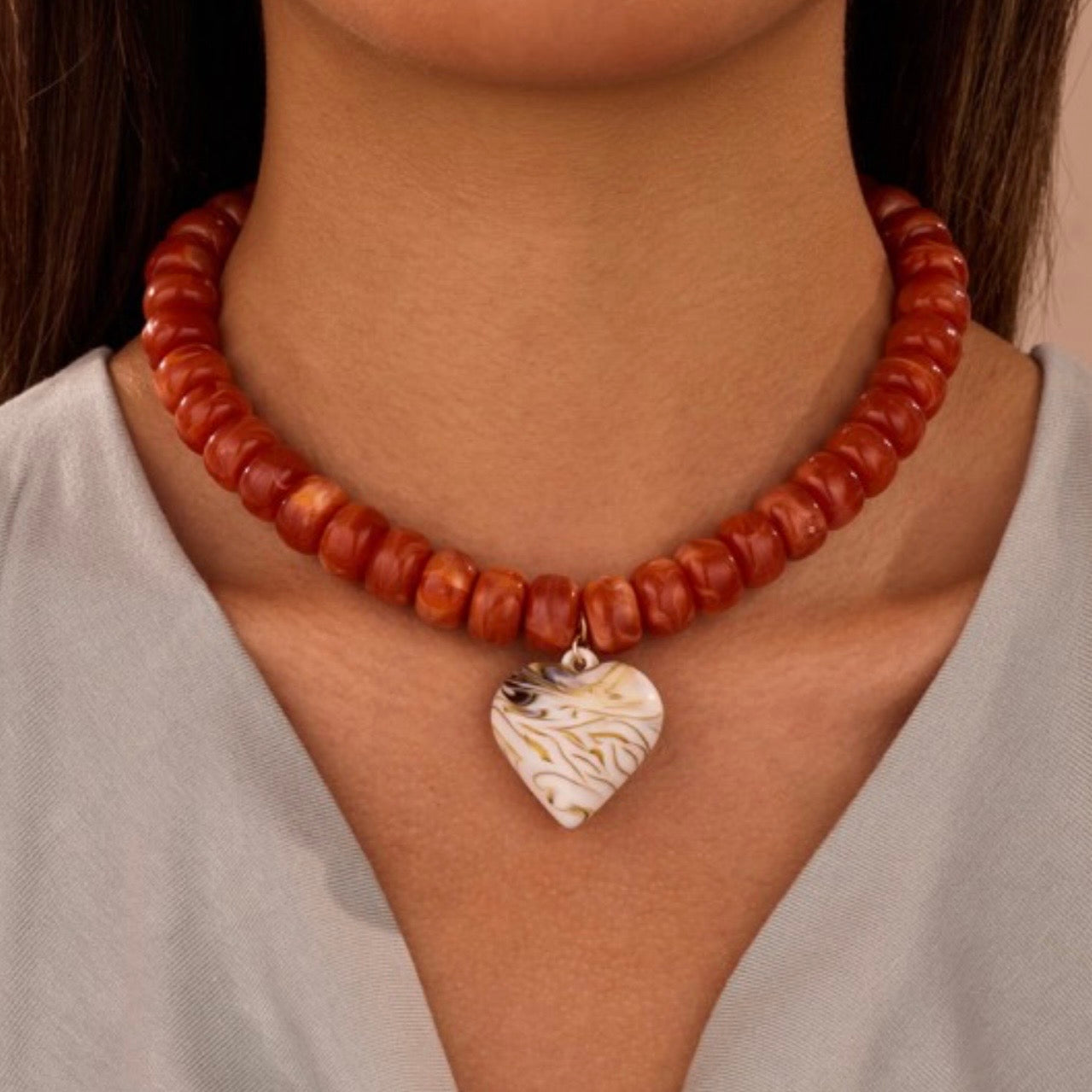 Natural Swirl Statement Necklace