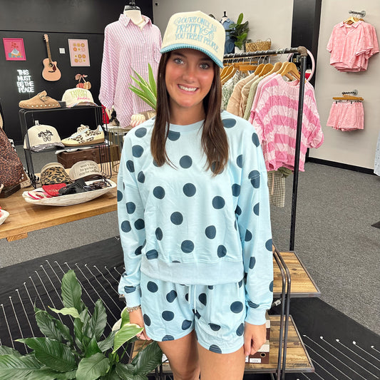 Pinky Promise Polka Dot Set (Blue)