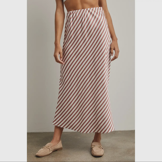 Striped Satin Mini Skirt (PREORDER)
