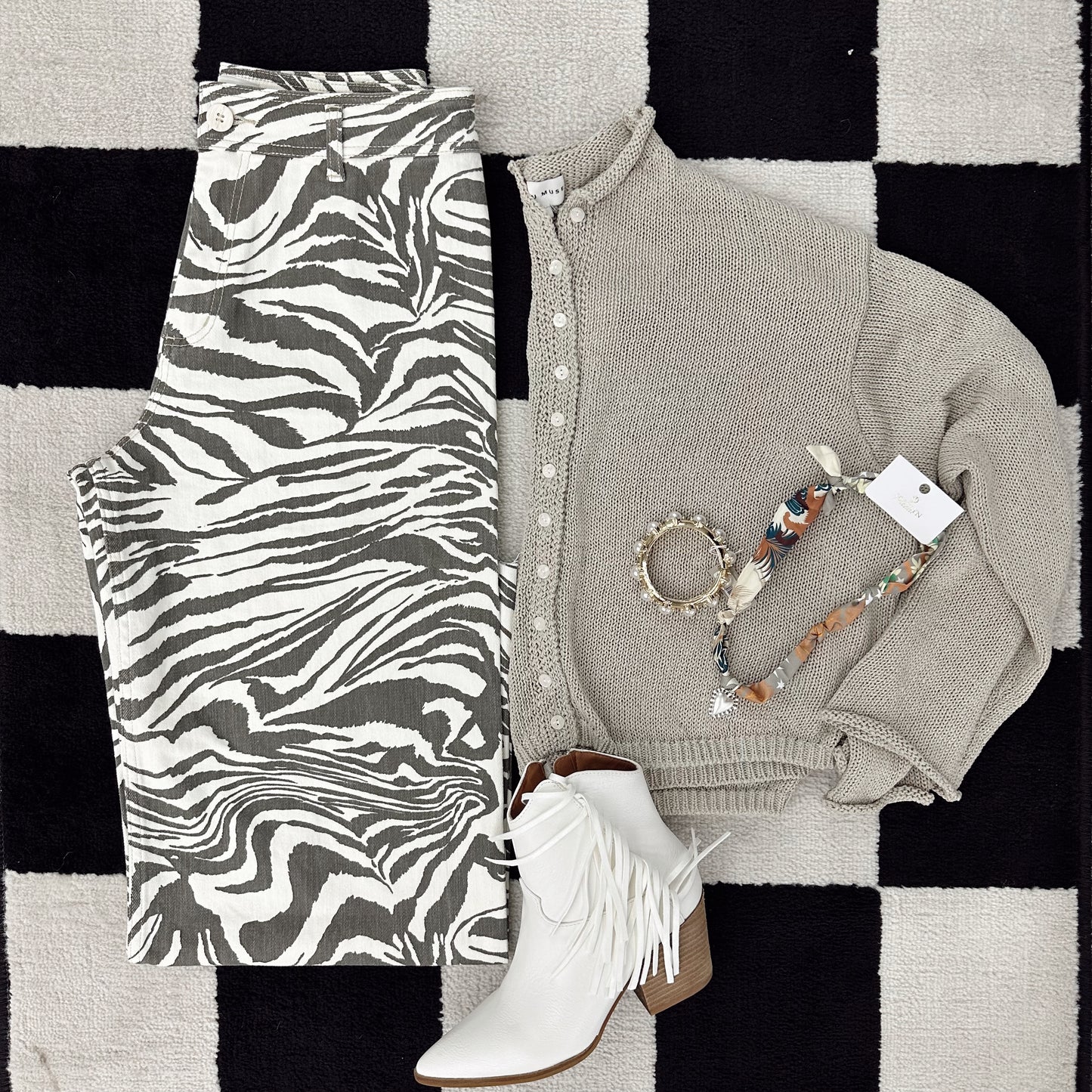 Zebra Print Stretch Pants