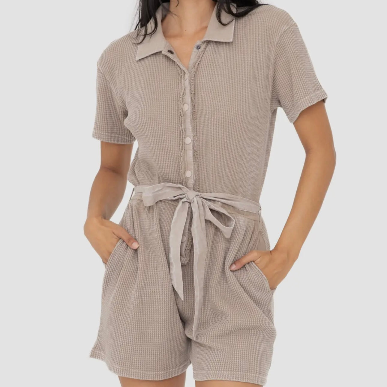 Mineral Washed Cotton Playsuit