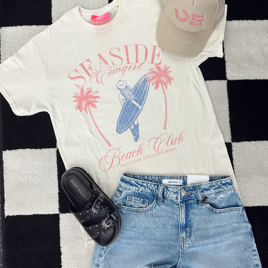 Seaside Cowgirl Oversized Graphic Tee