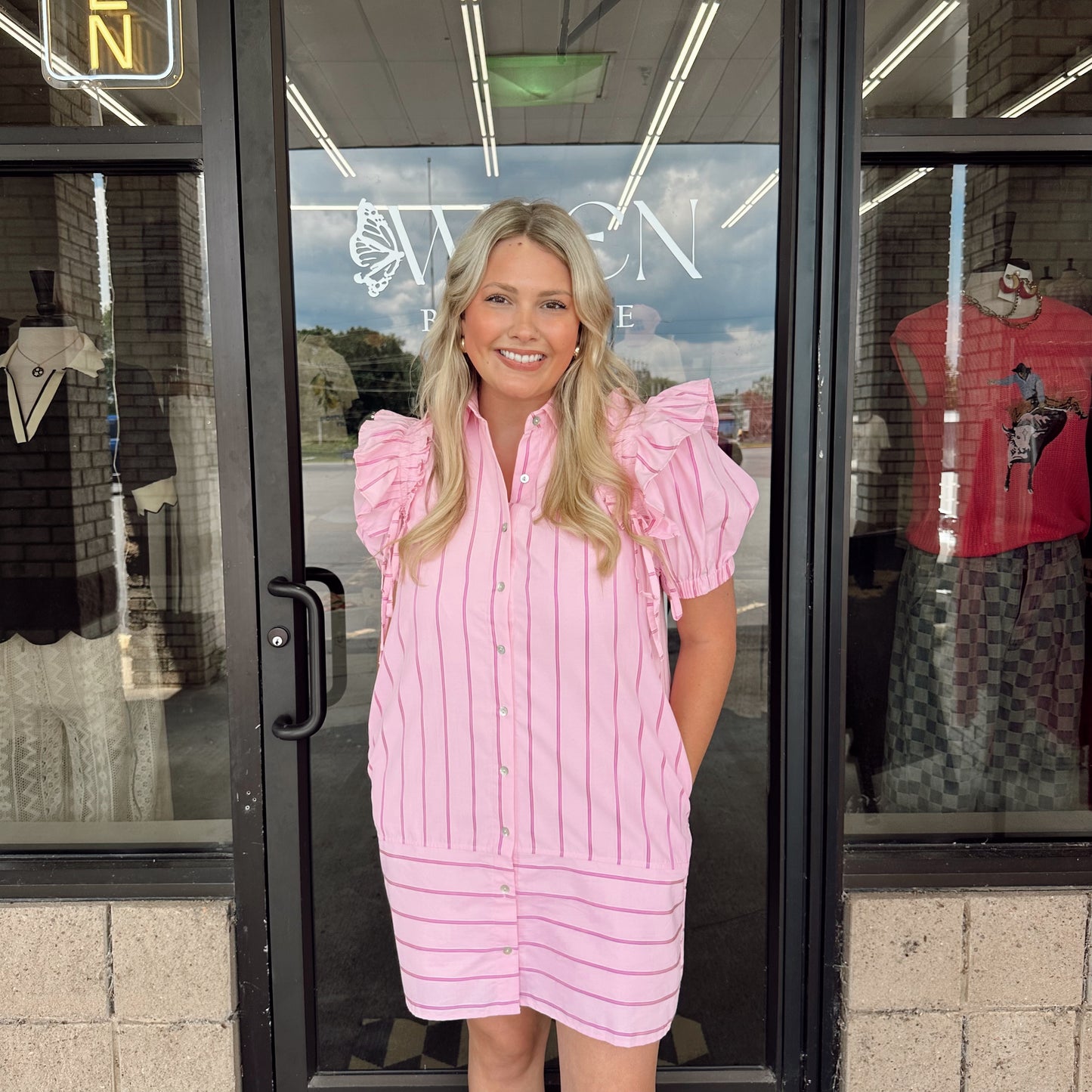 Candy Stripes Mini Dress