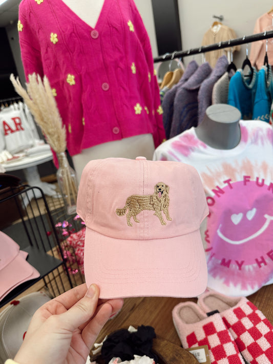 Golden Embroidered Baseball Cap