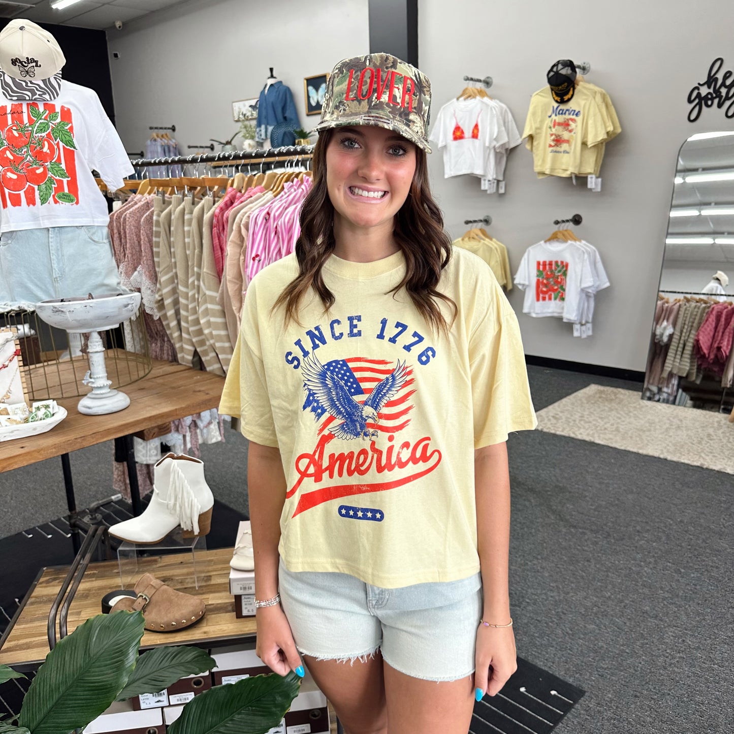 1776 Freedom Eagle Boxy Tee