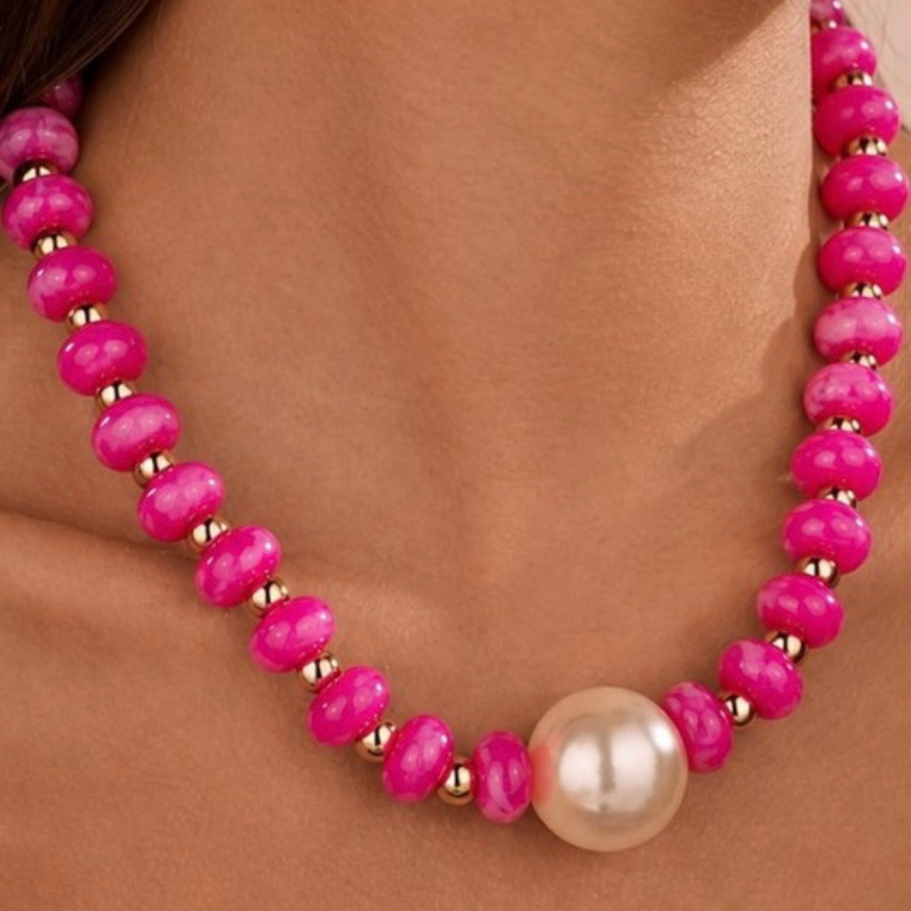 Pearl Drop Coastal Necklace