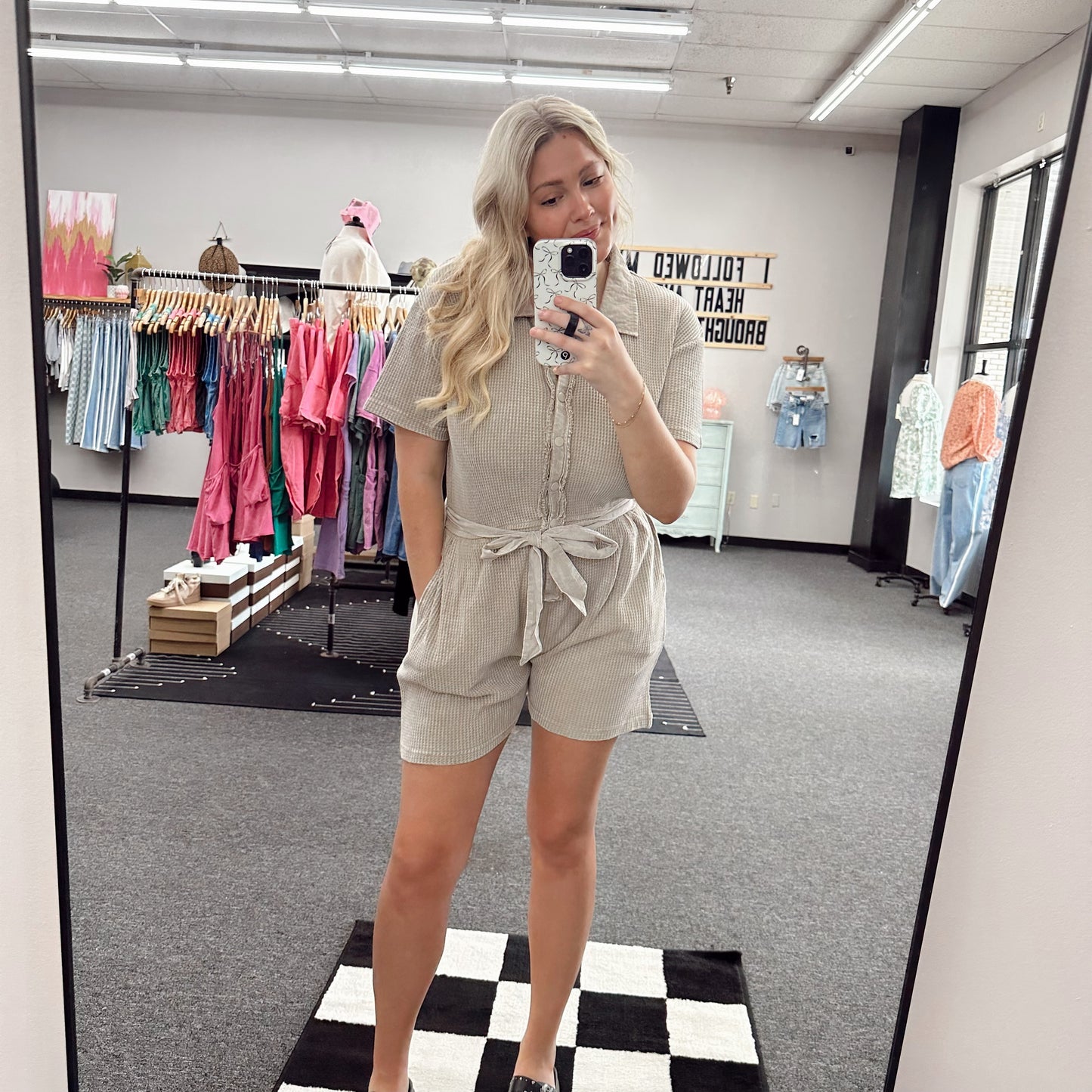 Mineral Washed Cotton Playsuit