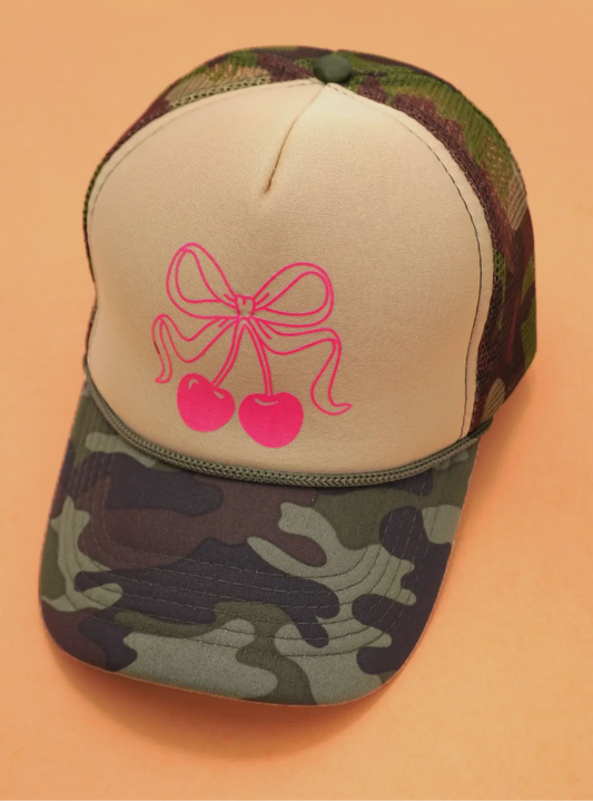 Cherry Camo Trucker