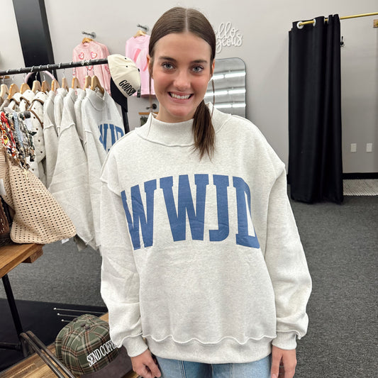 BucketList WWJD & AMEN Reversible Mockneck Sweatshirt