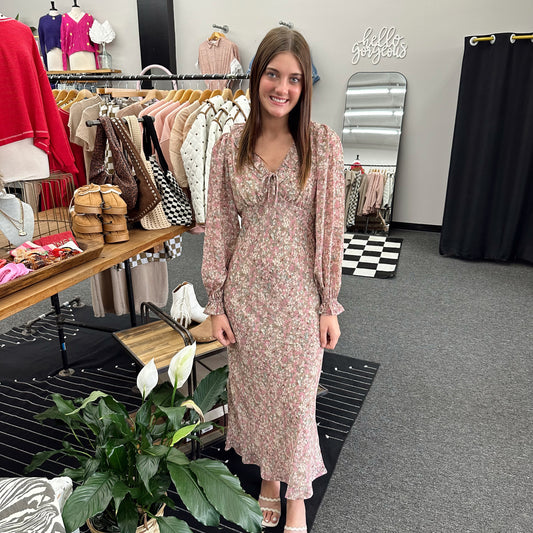 Ruffled Floral Maxi Dress