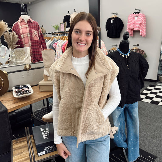 Teddy Sherpa Vest (Multiple Colors)