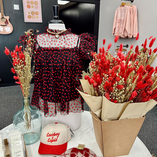 Valentine Dried Flower Bouquet