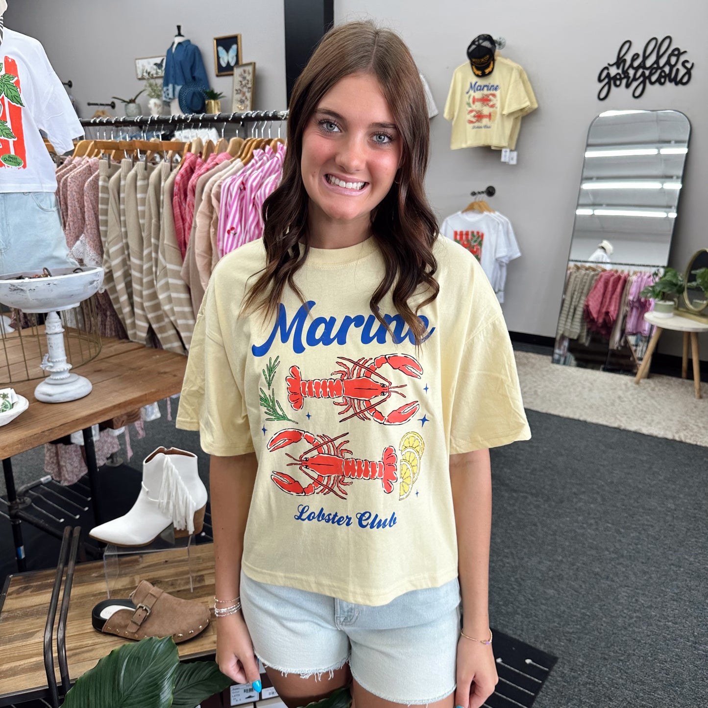 Coastal Catch Lobster Boxy Tee
