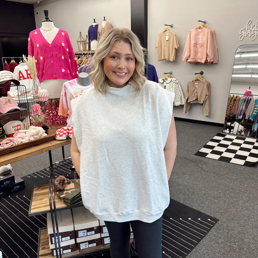 Ash Oversized Mockneck Top