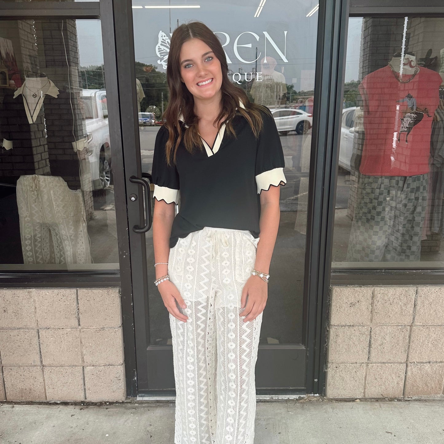 Cotton Lace Boho Cargo Pants