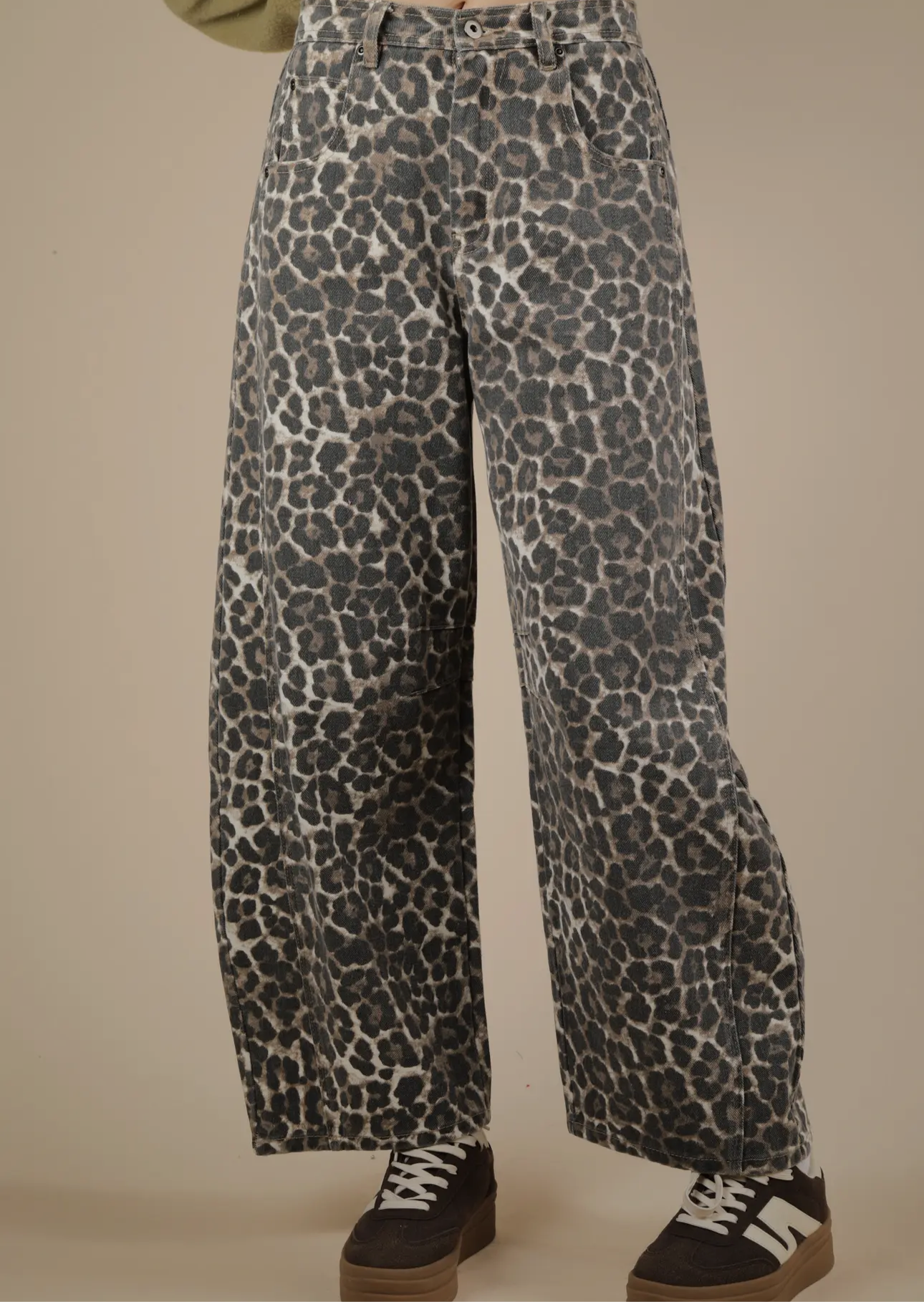 Leopard Barrel Pants