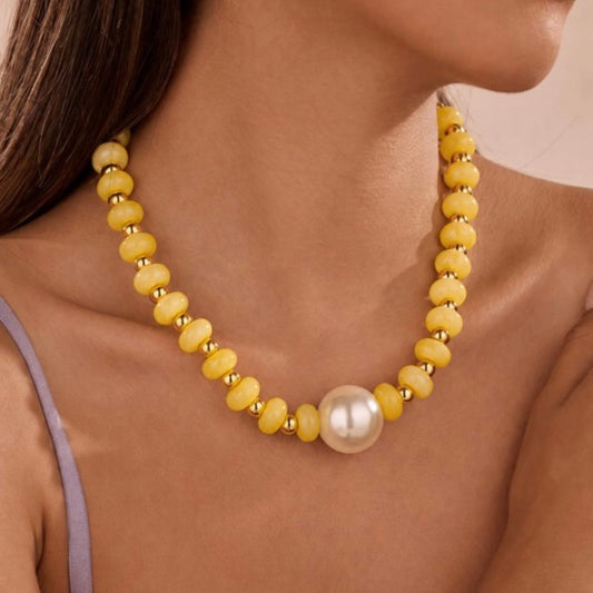 Pearl Drop Coastal Necklace