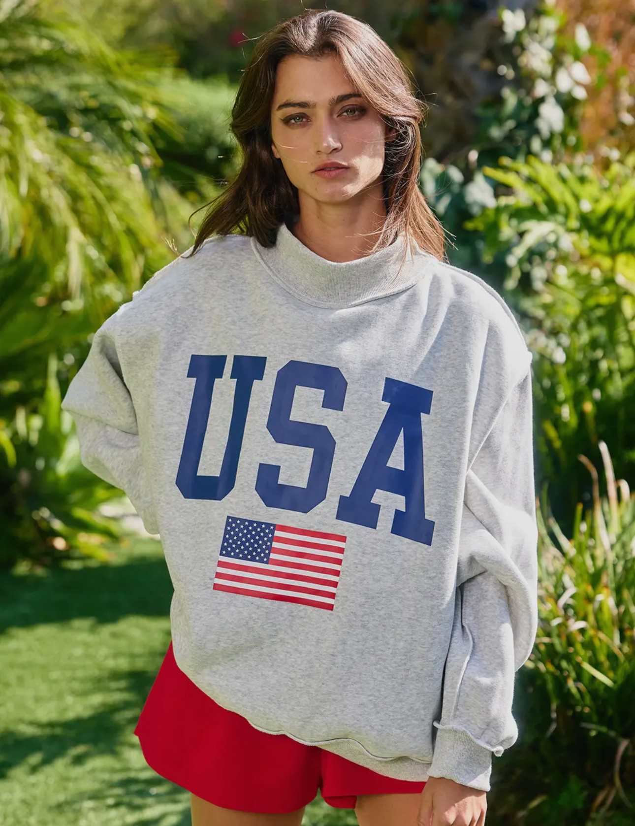 BucketList USA/AMERICA Reversible Mockneck Sweatshirt (PREORDER)