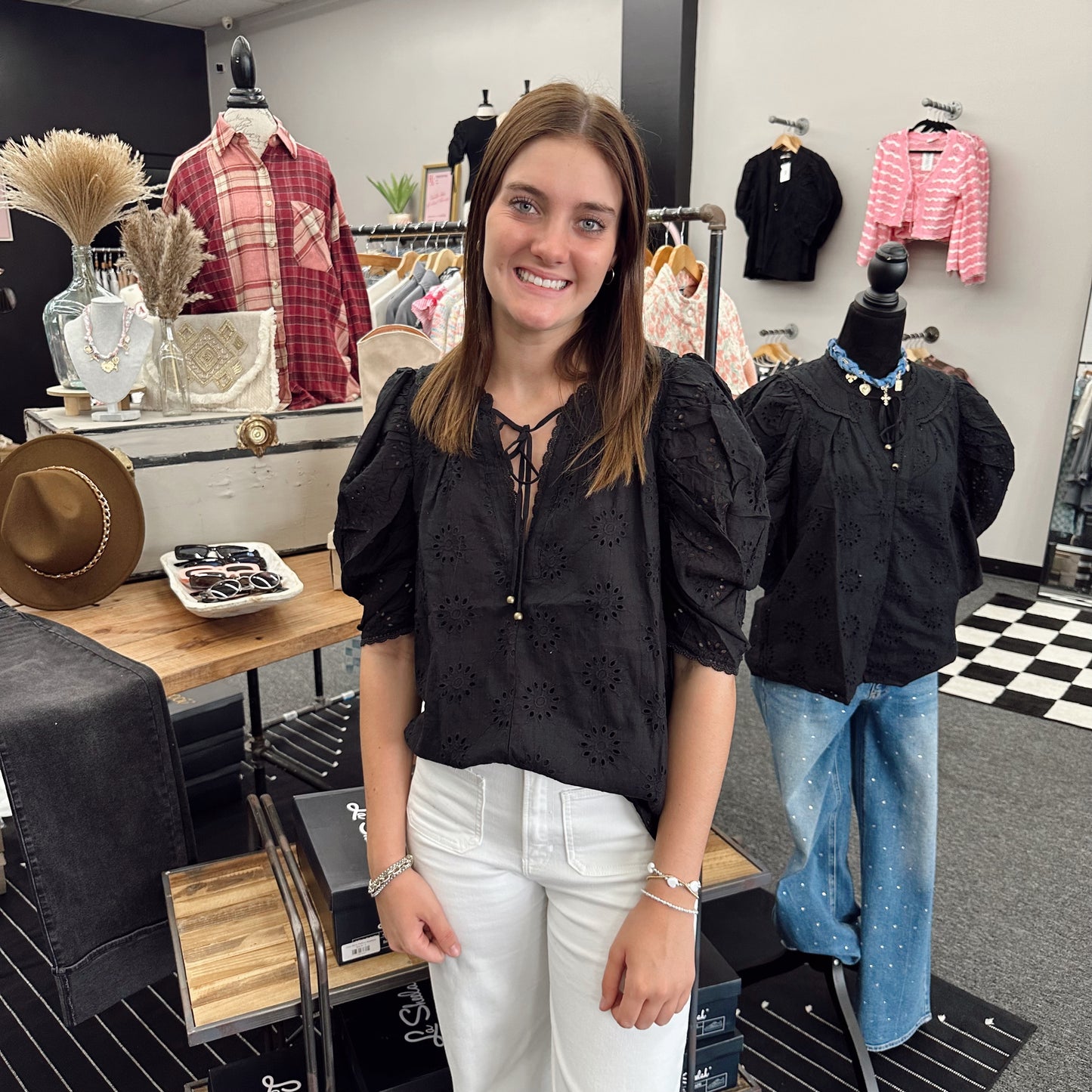 Evelyn Eyelet Top