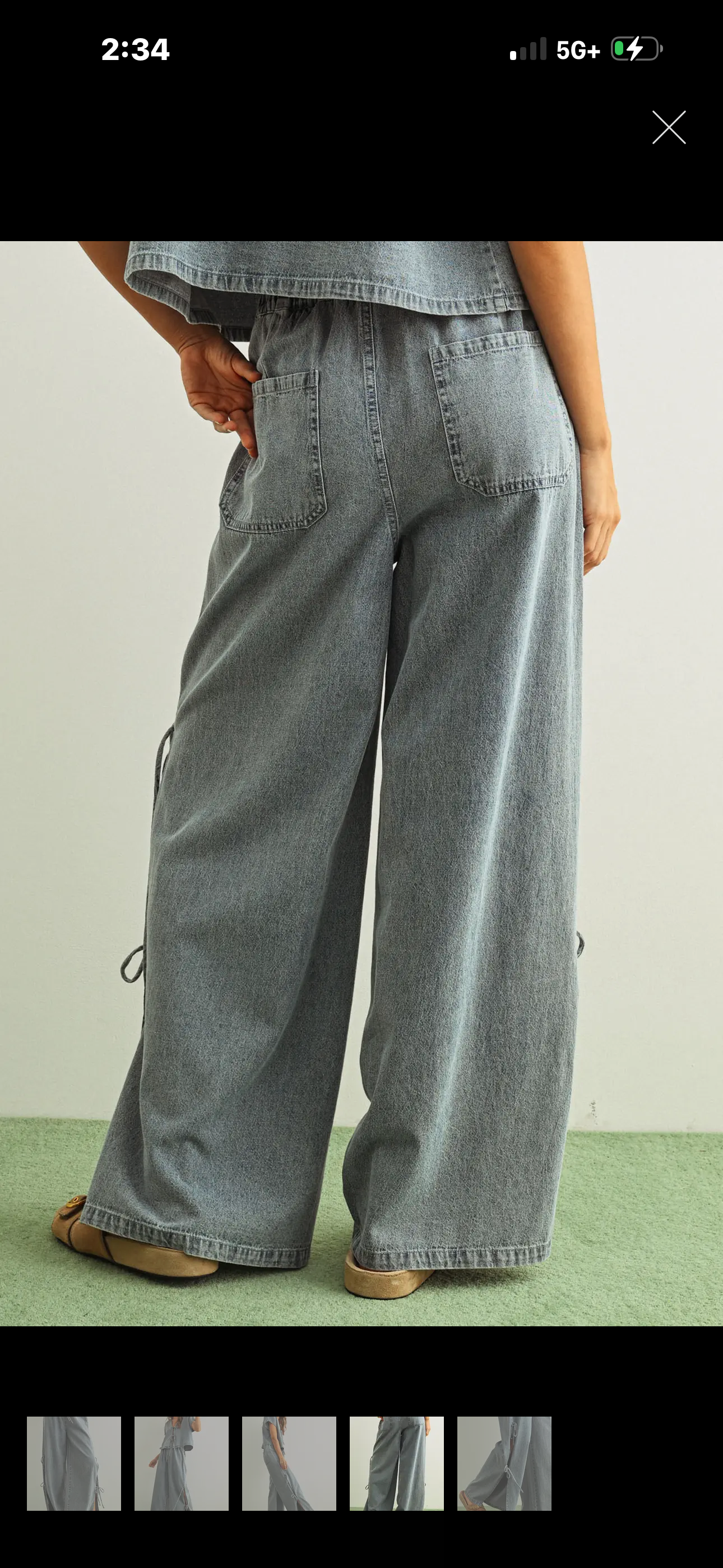 Denim Tie Pant