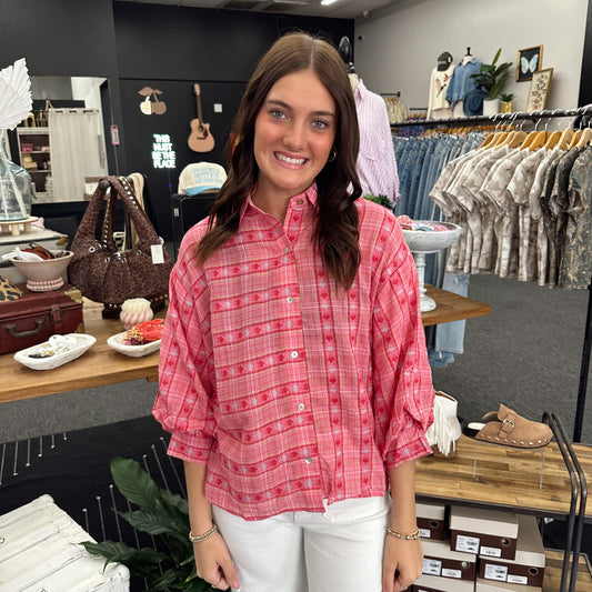 Love Letter Button Up Top