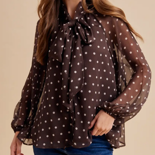 Pretty in Polka Dots Blouse (PREORDER)