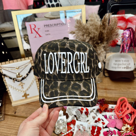 Lover girl Puff Embroidered Leopard Trucker