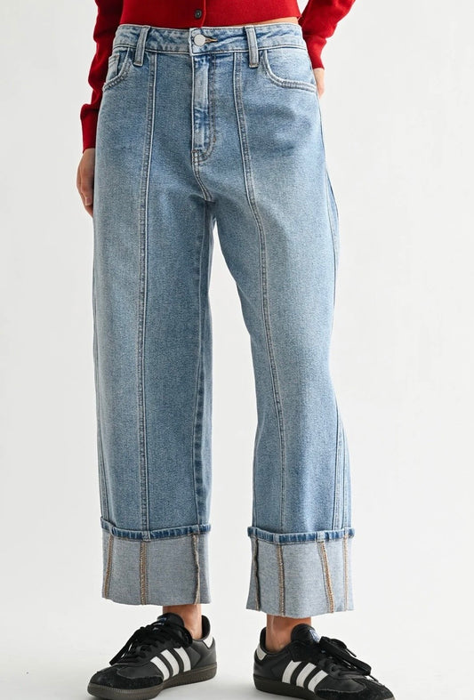 JBD Cuffed Barrel Jean