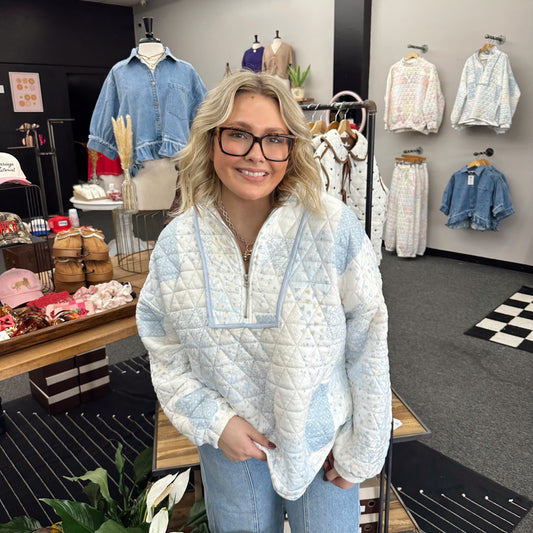 Sweet Magnolia Quilted Quarter Zip