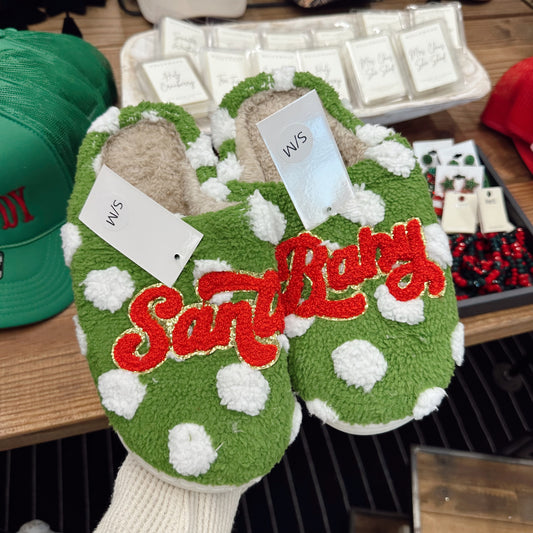 Santa Baby Fuzzy Slippers