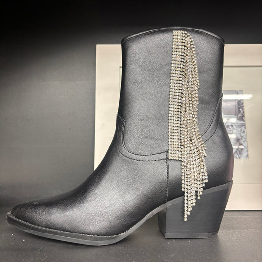 Rhinestone Fringe Western Cowboy Boot