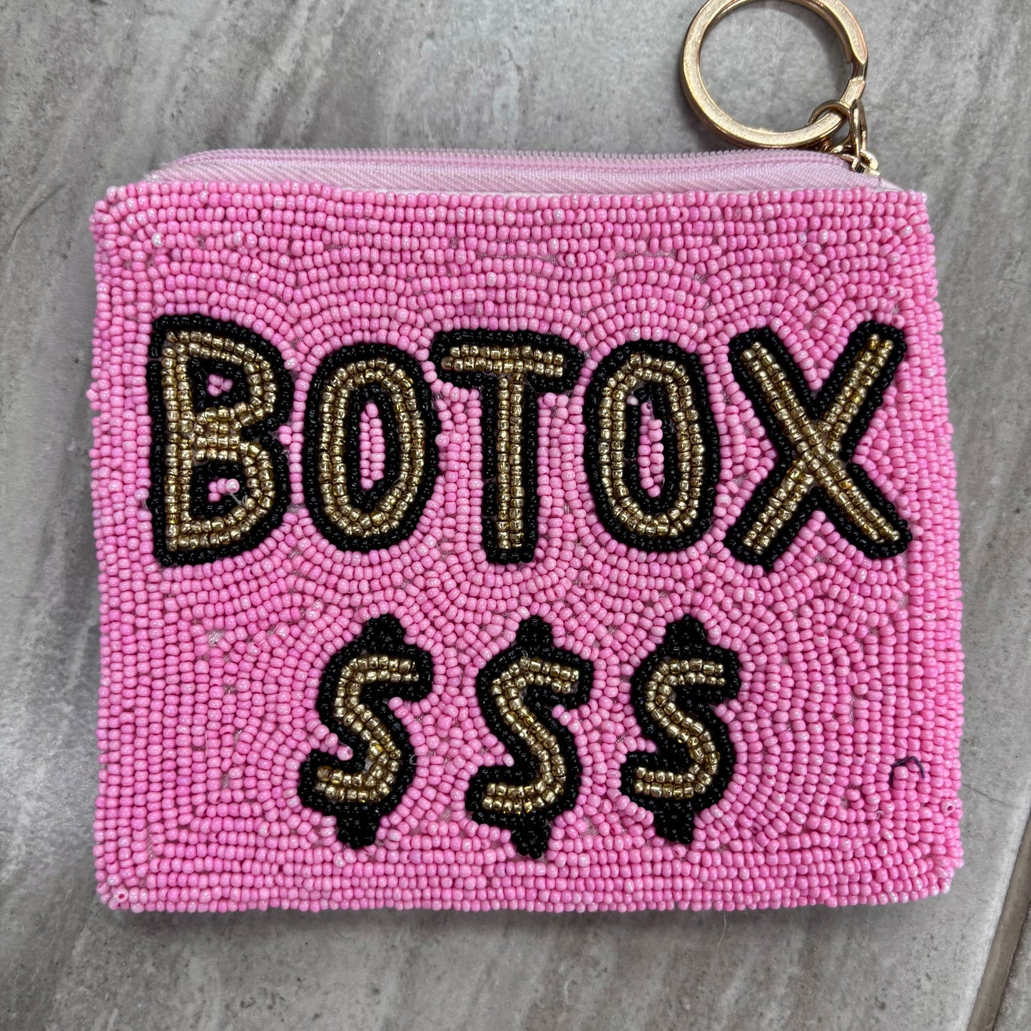 Botox Money Beaded Coin Purse